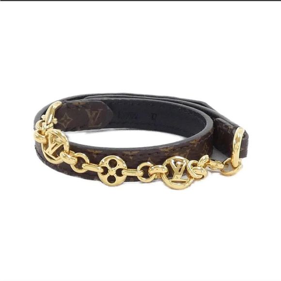 Louis Vuitton Jewelry - Louis Vuitton Monogram leather wrap bracelet